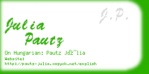 julia pautz business card